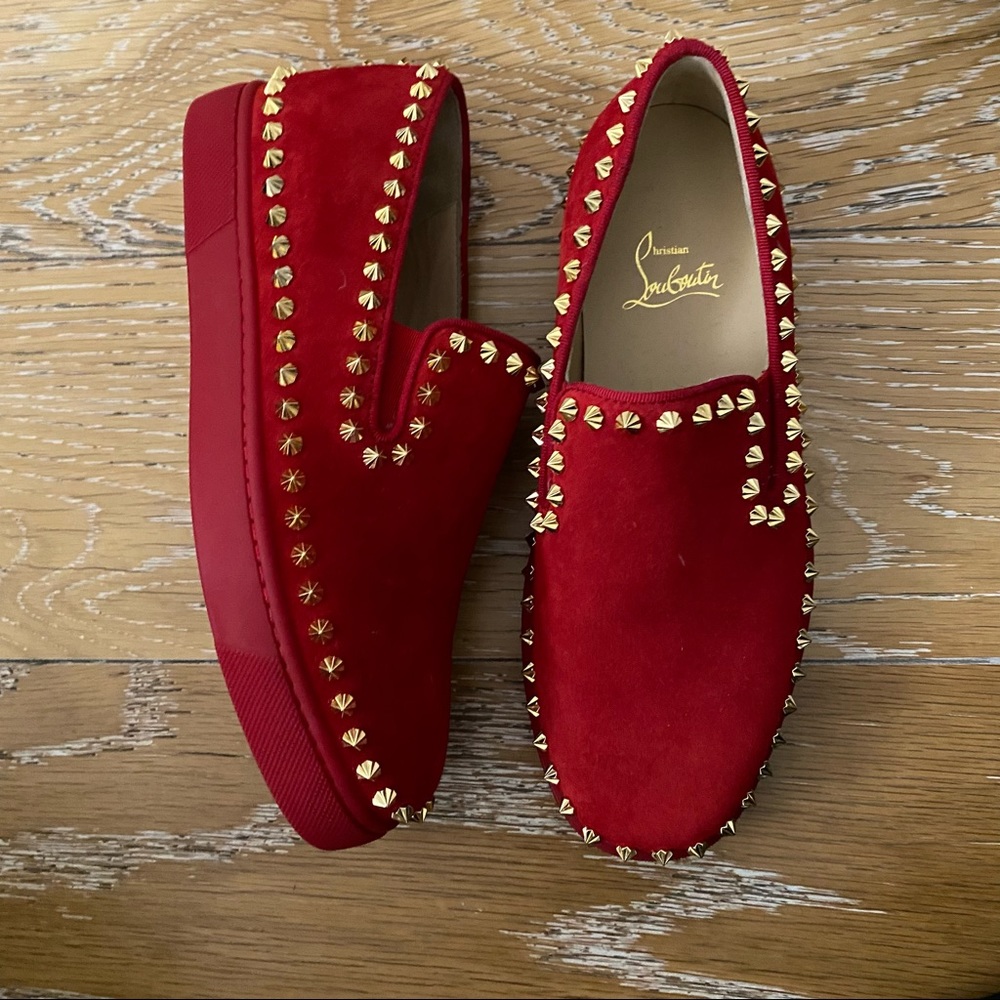 NEVER WORN Pik Boat slip on sneakers suede